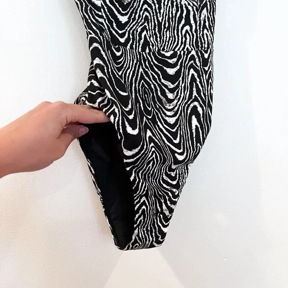 Jonathan Simkhai Animal Print One Piece Resortwear Designer Swimsuit XS NWT